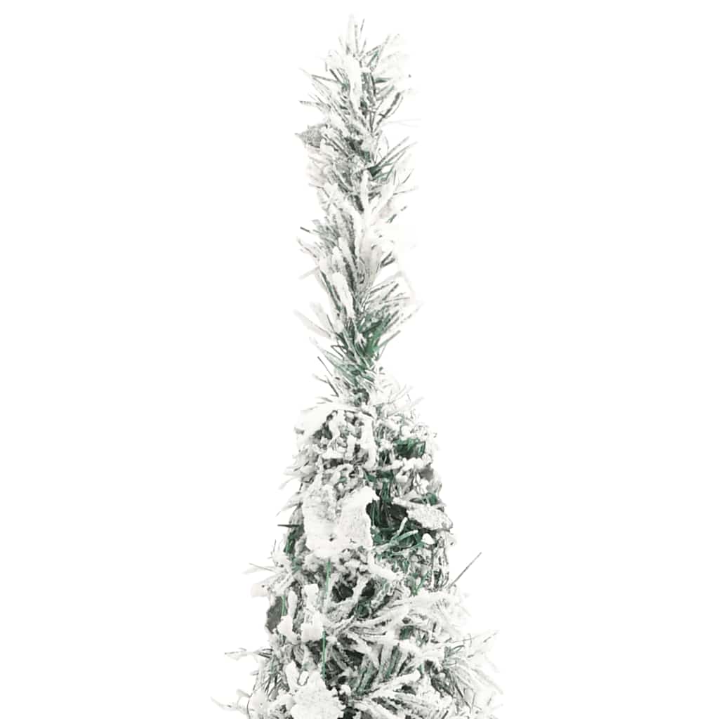 Artificial Christmas Tree Pop-up Flocked Snow 200 LEDs 210 cm